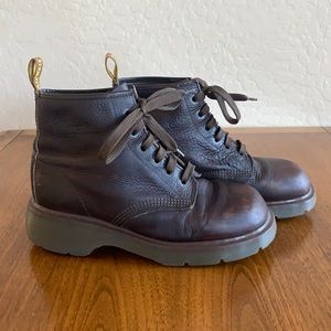 Vintage 90s Men’s Chunky Brown Leather Doc Martens